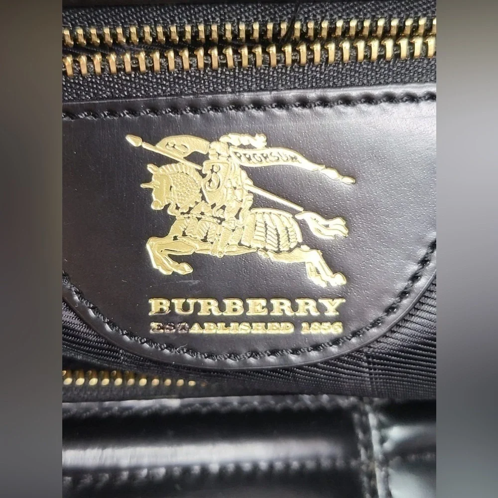 Burberry Quilted Nylon Manor Satchel Bag